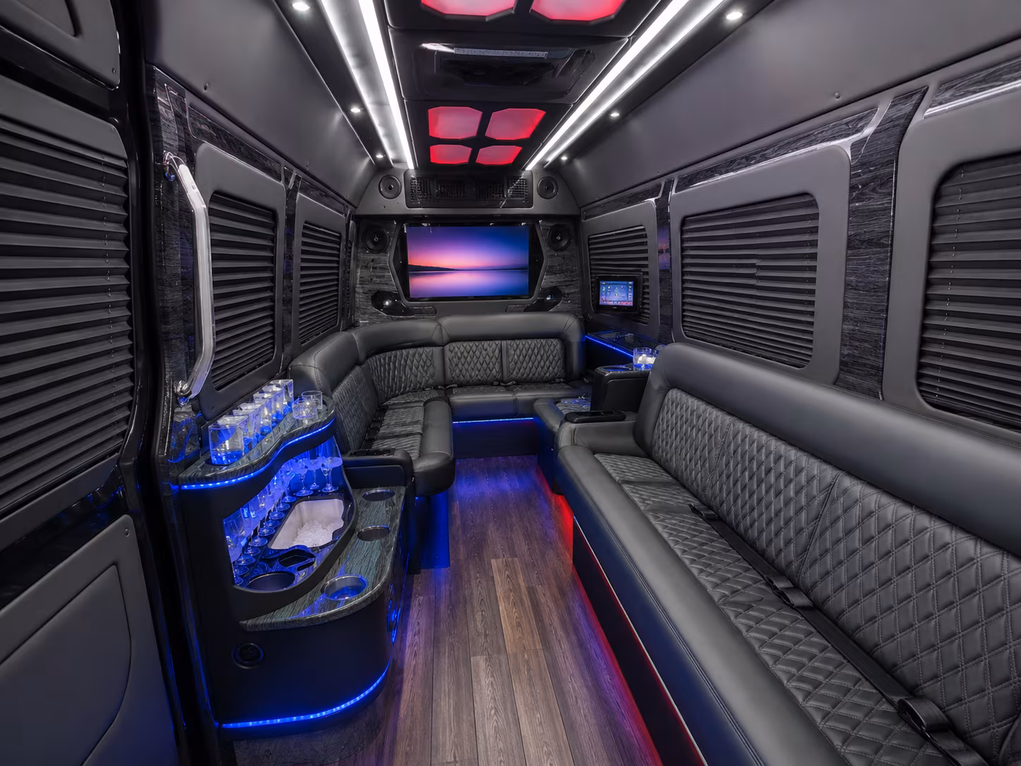 buckeye 30 passenger party bus interior