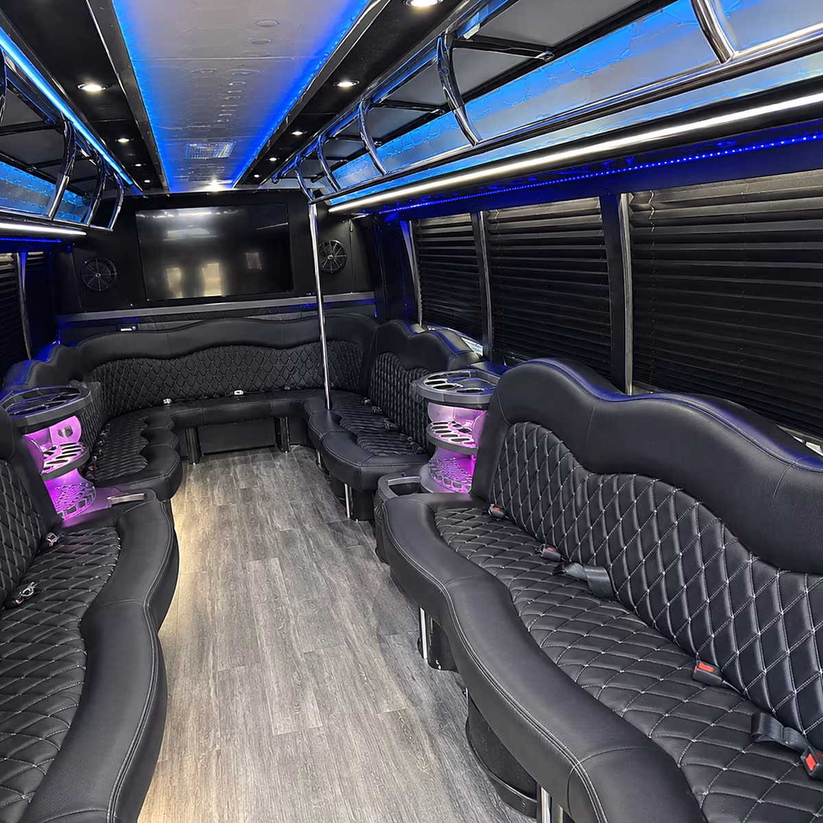 buckeye party bus rental interior